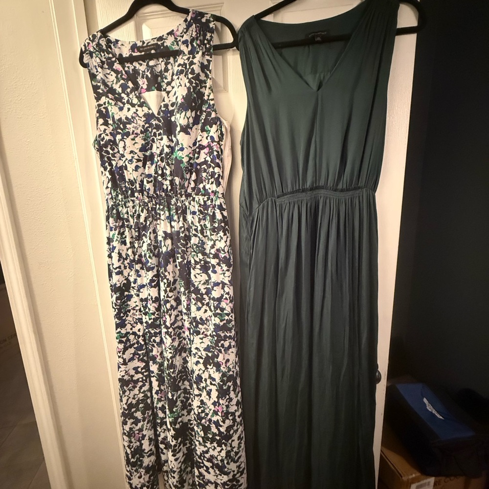 Banana Republic Black and White Maxi Sundress Sleeveless
